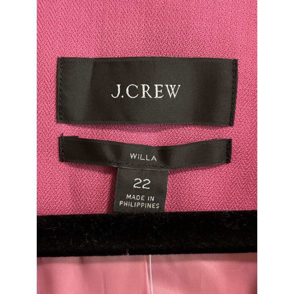 NWT J.Crew Willa Blazer in Garden Dahlia Pink Italian City Wool Jacket Size 22 - Picture 5 of 10